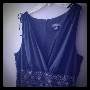 Dress women's black lace and cream